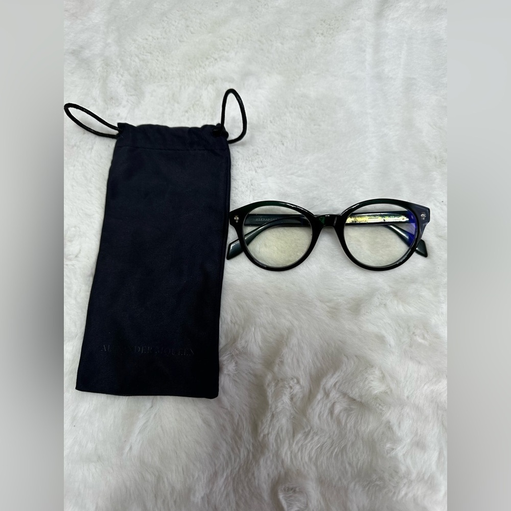 Alexander McQueen Green Glasses